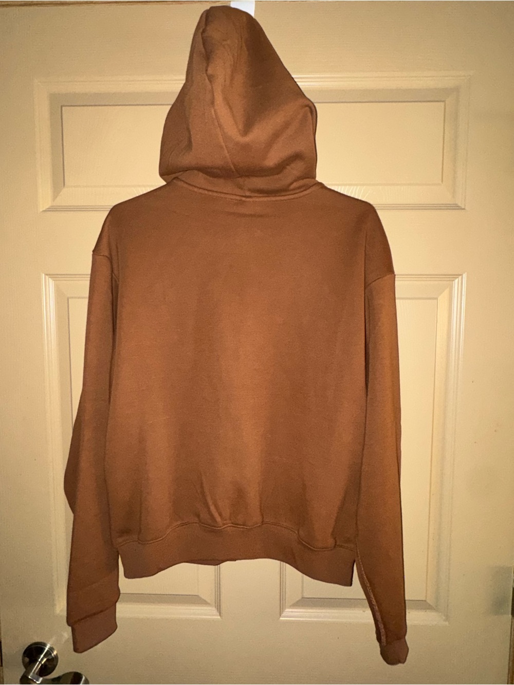 SKIMS Cotton Fleece Classic Zip Up Hoodie Bison Brown - Medium - Picture 2 of 4